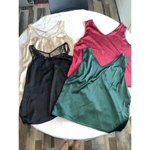 4 silky tank tops -2 Maurices all sz XL